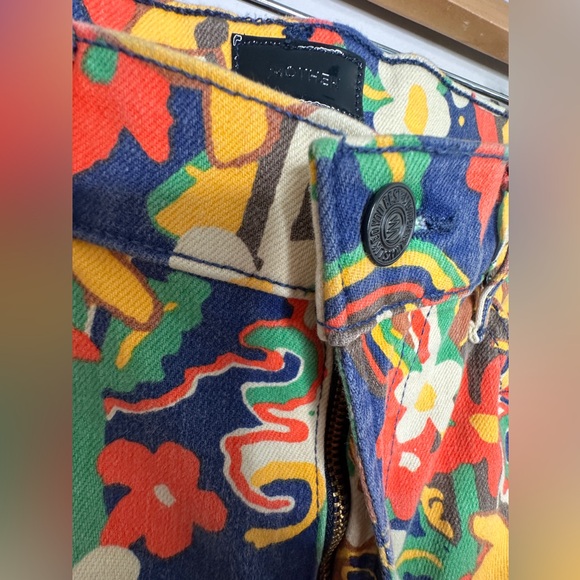 Mother Jeans The Insider Flood Cosmic Bloom Funky Multicolor NWT Size 26 - Picture 13 of 16